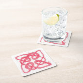 ROSE CELTIC KNOT Square Paper Untersetzer (Vor Ort)