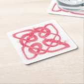 ROSE CELTIC KNOT Square Paper Untersetzer (angewinkelt)