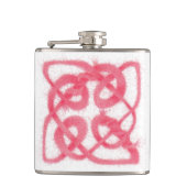 ROSE CELTIC KNOT Vinyl Wrackkolben Flachmann (Vorderseite)