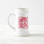ROSE CELTIC KNOT White & Gold Stein Bierglas (Links)