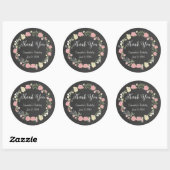Rose Chalkboard Round Stickers (Blatt)