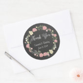 Rose Chalkboard Round Stickers (Umschlag)