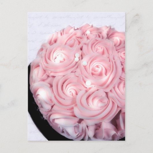 Rose Champagne Cake Postkarte (Vorderseite)