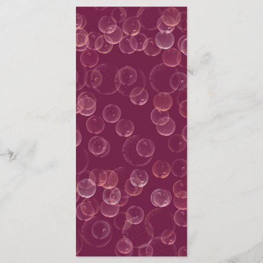 Rose Champagne Glitzer & Stars Menü Menükarte (Rückseite)