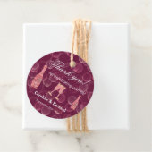 Rose Champagner Flaschen Champagner Vielen Dank Geschenkanhänger (Beispiel)