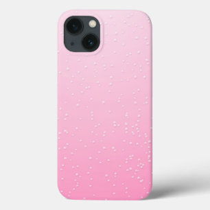 Rosé Champagner mit winzigen Blasen Hintergrund Ku iPhone 13 Hülle