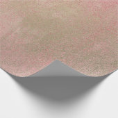 Rose Champaign Sepia Foxier Gold Abstrakt Geschenkpapier (Ecke)