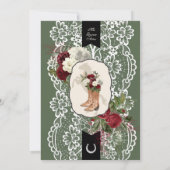 Rose Charro Quinceanera Einladung (Rückseite)