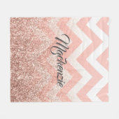 Rose Chevrons und Glitzer Fleecedecke (Vorderseite (Horizontal))
