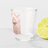 Rose Chevrons und Glitzer Schnapsglas (Rechts)