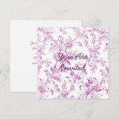 Rose Chintz Floral Pattern Einladung (Vorne/Hinten)