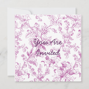 Rose Chintz Floral Pattern Einladung