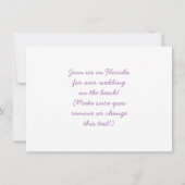 Rose Chintz Floral Pattern Einladung (Rückseite)