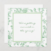 Rose Chinz Blumenmuster Save The Date (Vorne/Hinten)