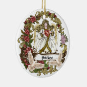 Rose Christliche Engelschmuck Keramik Ornament (Rechts)