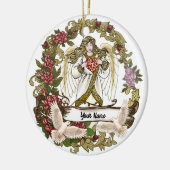 Rose Christliche Engelschmuck Keramik Ornament (Links)