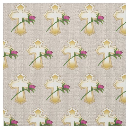 Rose Christliche Kreuzgewebe Stoff (Muster)