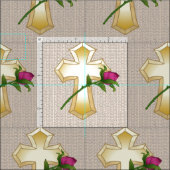 Rose Christliche Kreuzgewebe Stoff (Kachel)