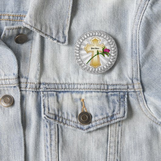 Rose Christlicher Button (Beispiel)