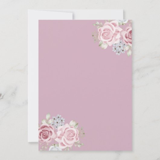 Rose Cinnamon Einladung (Rückseite)