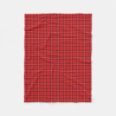 Rose Clan Tartan Red Kariert Fleecedecke (Vorderseite)