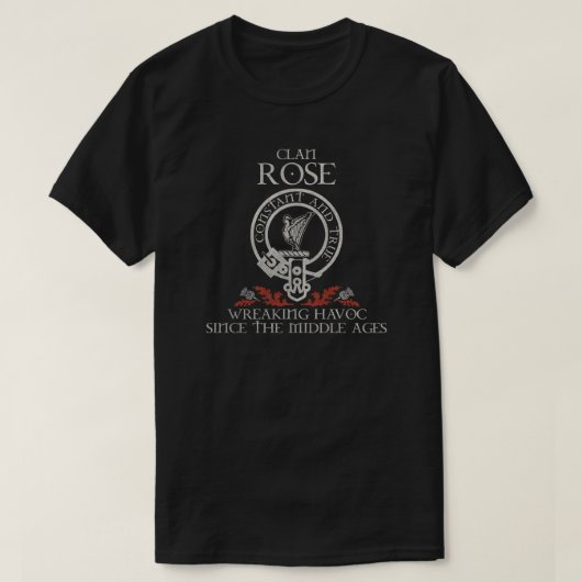 Rose Clan Wappen Schottischer Nachname Tartan This T-Shirt (Design vorne)