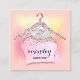 Rose Closet Kleidung Boutique Platz Quadratische Visitenkarte