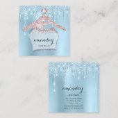 Rose Closet Kleidung Kleidung Boutique Tropfen Quadratische Visitenkarte (Vorne/Hinten)