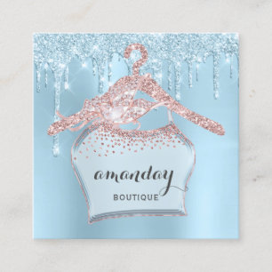 Rose Closet Kleidung Kleidung Boutique Tropfen Quadratische Visitenkarte