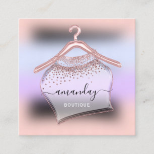 Rose Closet Online Boutique Shop VIP Quadratische Visitenkarte