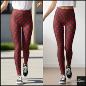 Rose Club Symbol Pattern Dogwood Leggings