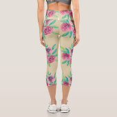 Rose Cluster Medley Capri Leggings (Rückseite)