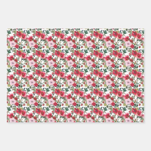 Rose Cluster Wrapping Paper Geschenkpapier Set (Vorderseite 3)