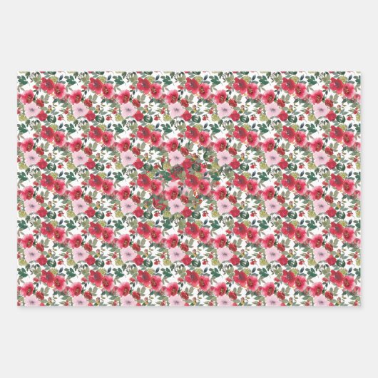 Rose Cluster Wrapping Paper Geschenkpapier Set (Vorderseite 2)