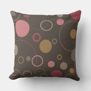 Rose Coffee Bean Mocha Circles Kissen