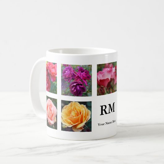 Rose Collage #1 Tasse (Vorderseite Links)