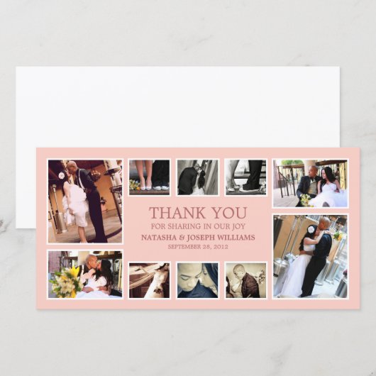 ROSE COLLAGE | DANKE, DASS DU KARTE (Vorne/Hinten)