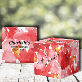 Rose Collage Derby Brautparty Square Geschenkschachtel