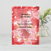 Rose Collage Derby Bridal Dusche Einladungen (Stehend Vorderseite)