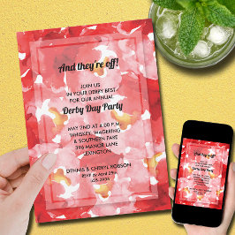Rose Collage Derby Day Party Einladung