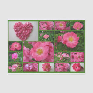 Rose Collage Pink Supreme Tissue Paper Seidenpapier