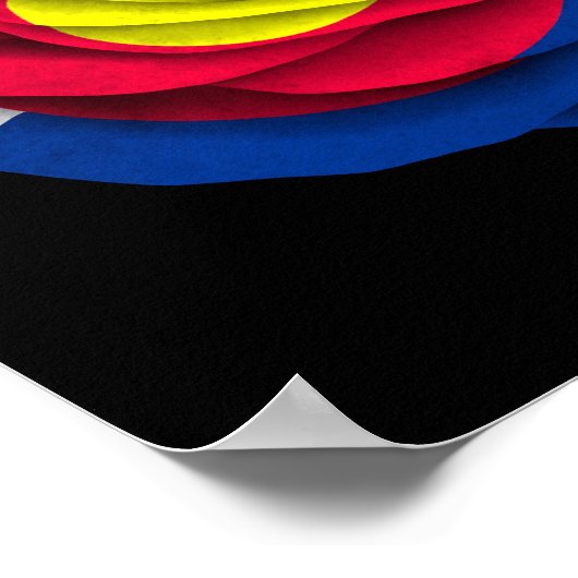 Rose Colorado Schwarz Poster (Ecke)