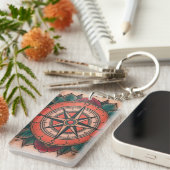 Rose Compass Bliss Schlüsselanhänger (Vorderseite rechts)
