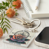 Rose Compass Bliss Schlüsselanhänger (Vorderseite rechts)