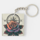 Rose Compass Bliss Schlüsselanhänger (Rückseite)