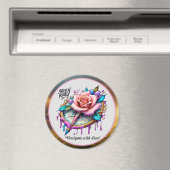 "Rose Compass: Ein Symbol für Liebe und Bliss" Magnet (In Situ (Geschirrspüler))