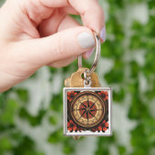 Rose Compass of Bliss Schlüsselanhänger (Hand)