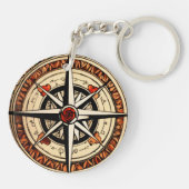 Rose Compass of Bliss Schlüsselanhänger (Rückseite)