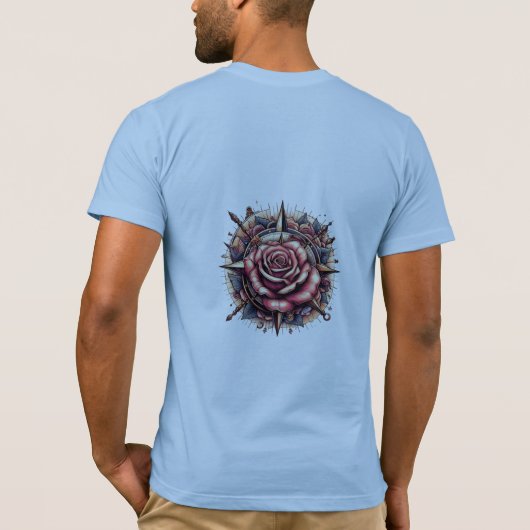 Rose Compass T - Shirt Design (Rückseite)