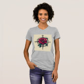 Rose Compass Tattoo Art TeeT-Shirt T-Shirt (Vorne ganz)